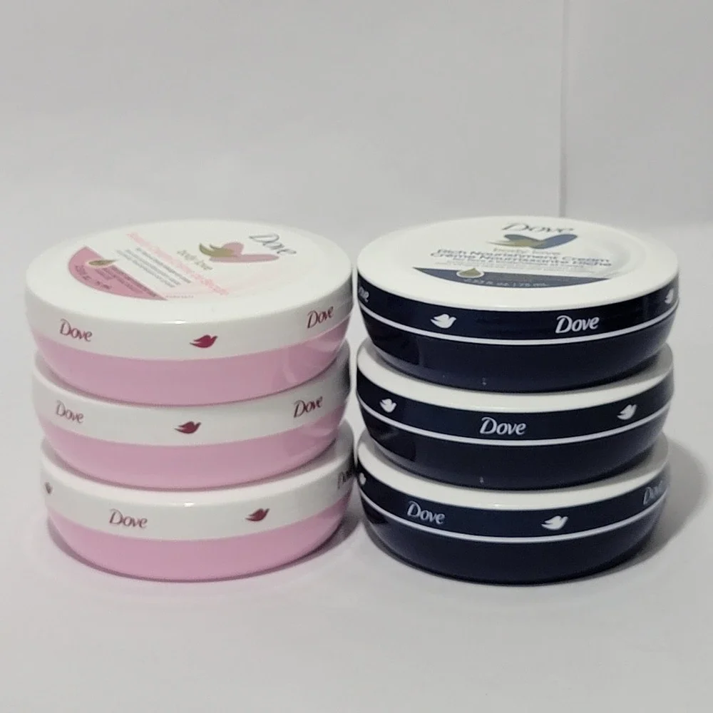 Dove‎ Body Love Cream Set 6 Tins Beauty Cream & Rich Nourishment 2.53oz Each